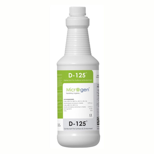 Microgen D-125 is a Surface and Environment Disinfectant Liquid, for all type of Healthcare Facilities, 1 liter pack