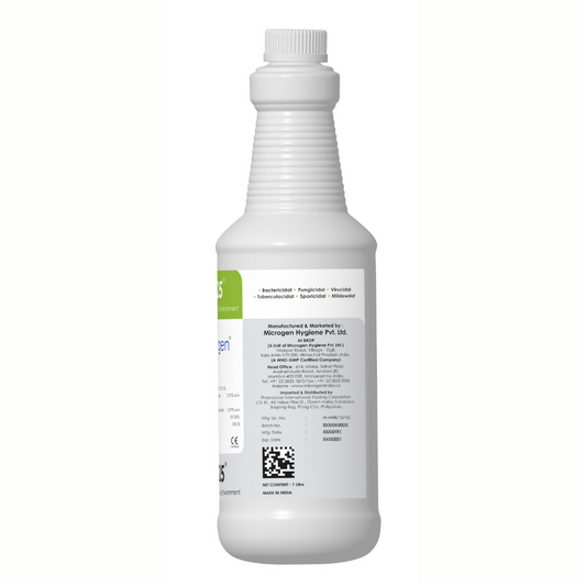 Microgen D-125 is a Surface and Environment Disinfectant Liquid, for all type of Healthcare Facilities, 1 liter pack