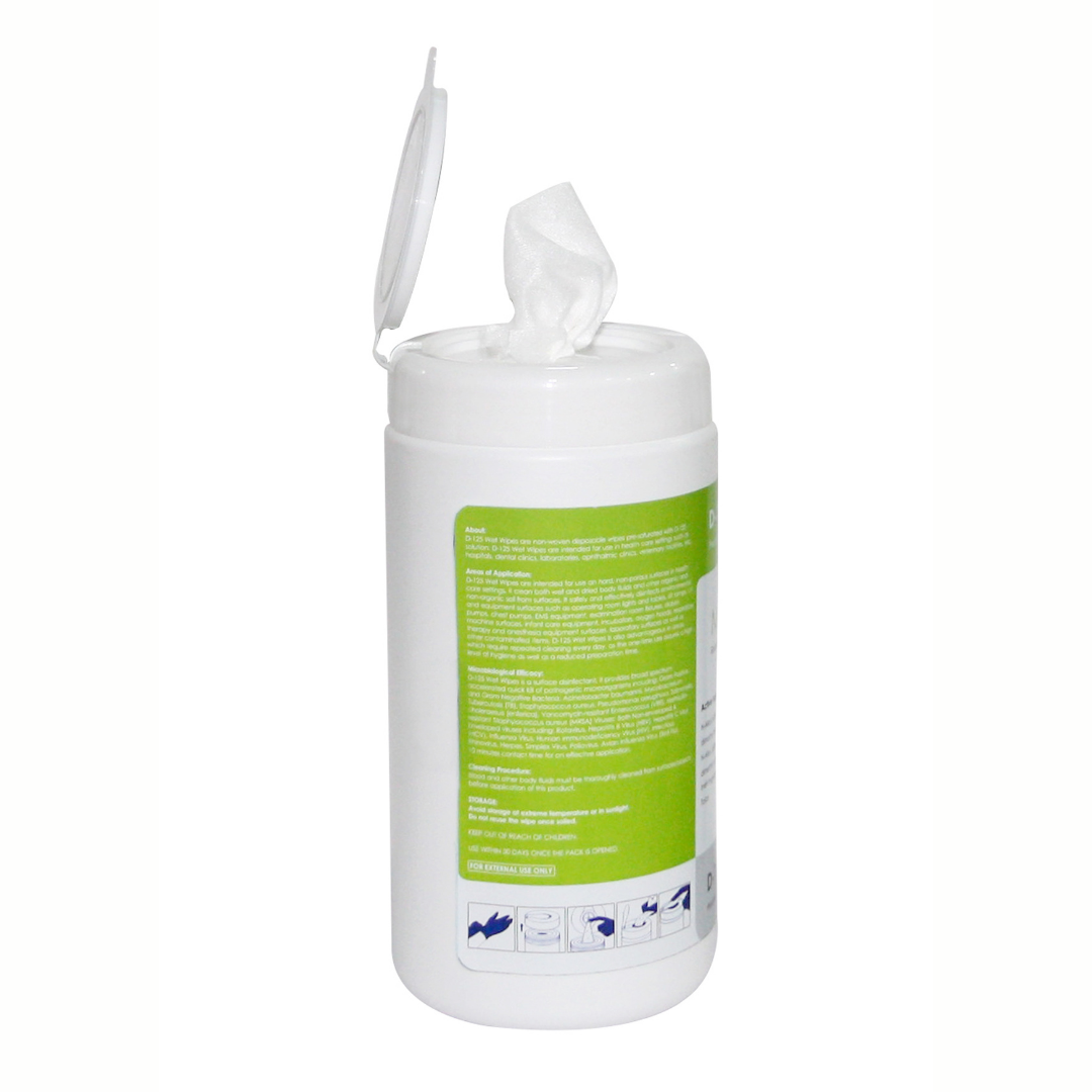 Microgen D-125 Wet Wipes, is Non Alcoholic Surface Disinfectant Wet Wipes, for All type of Healthcare Facilities, 60 Wipes Bucket